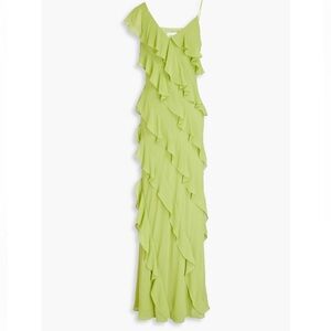 Mikael Aghal Ruffled Chiffon Dress 12